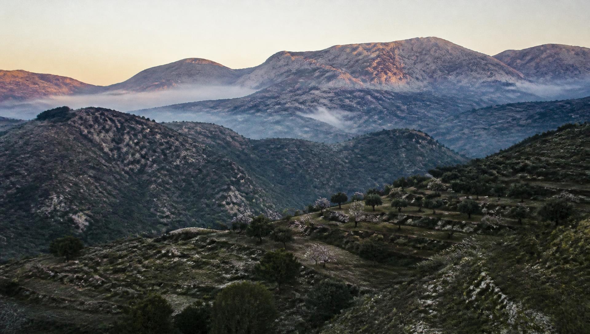 Montañas de la comarca de Alicante al amanecer